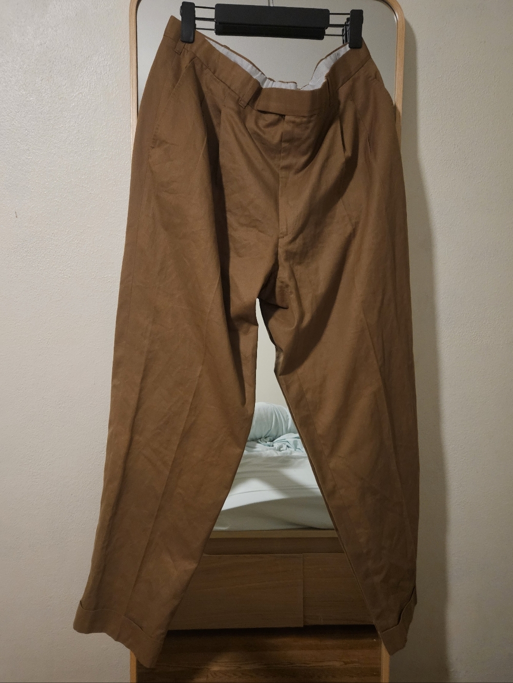 Hermes Men's Tan Chinos Slacks 90s Vintage Luxury 38 Inch Waist